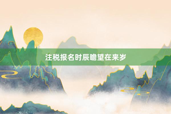 注税报名时辰瞻望在来岁